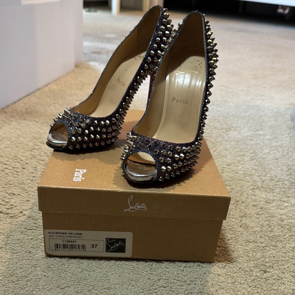 Christian Louboutin Violet Studded Women's Heels